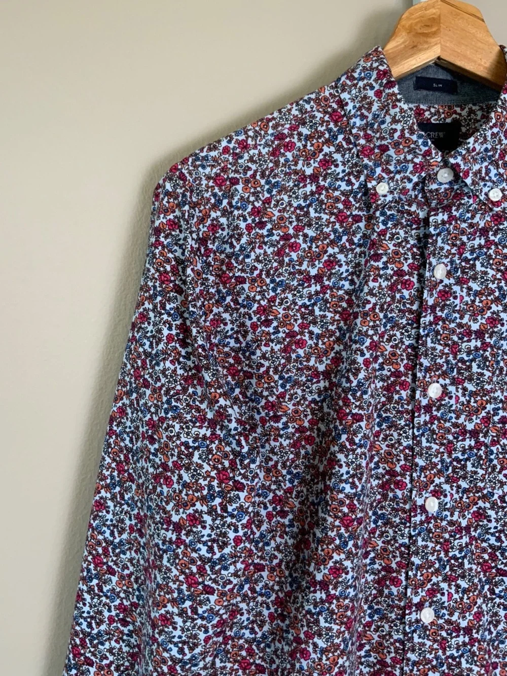 J. Crew Floral Printed Slim Fit Casual Button Down Shirt